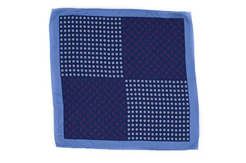 geometric and paisley navy light blue