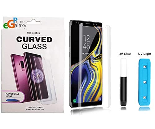 Samsung Galaxy S9 S8 Plus Note 8 9 Screen Protector, [Case Friendly] Curved Edge Premium Tempered Glass with [Full Adhesive] Liquid Installation Tool, Touch Responsive (for Samsung Galaxy S9 Plus)