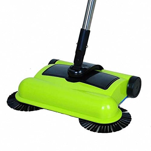Haerbin Household 360 Degrees Rotation Multi-Function Cleaner Automatic Sweeping Machine Hand-Push Without Electricity Lazy Mop Dustpan And Trash Bin 3 In 1 (Green)