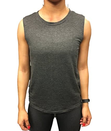 Women's Workout Thin Terry Muscle Tank (medium, charcoal )