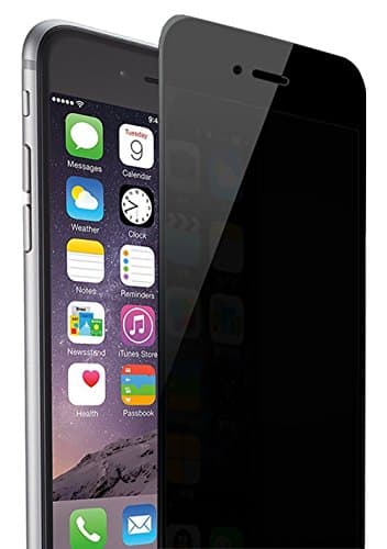 Monster Glass Apple iPhone 7 Plus &amp; 8 Plus Clear Black Anti Spy Privacy Screen Protector Tempered Glass / 0.33mm Ultra Thin Shatterproof Anti-Spy Protective Glass