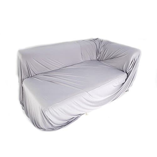 New 2 Pcs L-Shape 3+3 Seats Design Soft Spandex 3 Seats 3 Seats L-shaped High Elasticity Sofa Covers Futon Slipcovers Gray