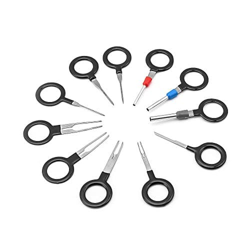 11Pcs/Set Terminal Removal Tools Car Electrical Cable Wiring Crimp Connector Pin Extractor Kit Car Repair Hand Tool Set Plug key Smart Pin Back Removal Tool by ePacket