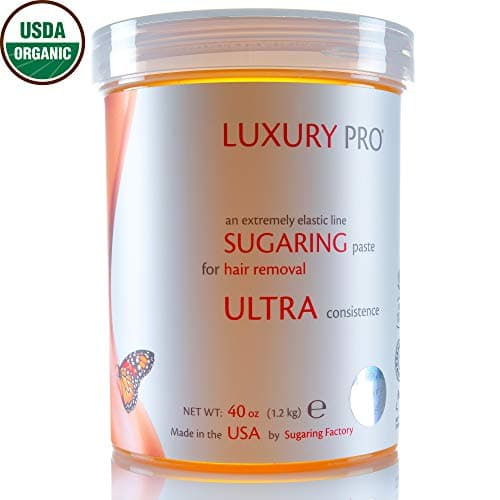 Sugaring Paste Luxury PRO – Organic Hair Removal - MEDIUM Ultra Paste for All body parts 40 oz / 2.5 lbs - Sugar Wax Hair Remover - PROFESSIONAL SKILLS REQUIRED