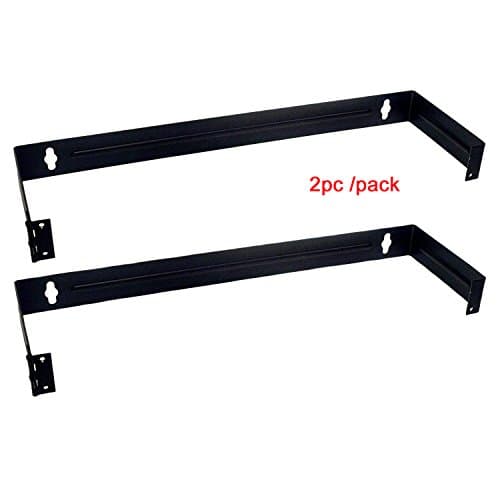 eSecure 2PC Pack 1U Mounting Hinge for 12/24 Port Patch Panel - Wall Mount Bracket for Data Network or Phone Terminations