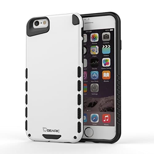 Bearic Grizzly Protection Case For iPhone 6 Plus/6s Plus 5.5" Screen Protector Included | Lifetime Warranty (White)