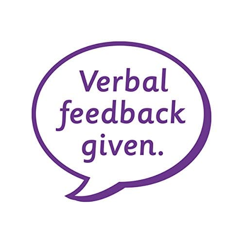 SDL1 - Purple Verbal Feedback Given School Marking Stamper - Primary Teaching Services Ltd