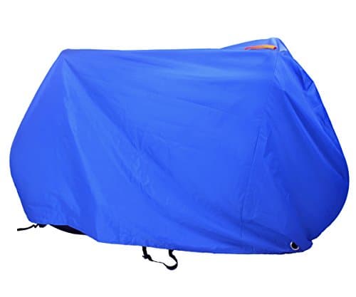 Royal Blue Lockable Foldable Waterproof Sun Protective Bicycle Cover for 1 to 3 All Kinds of Bikes with Double Buckle Straps