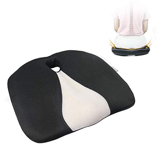 KELUNIS Socket Seat - Memory Foam Sit Bone Relief Cushion for Butt, Lower Back, Hamstrings, Hips, Ischial Tuberosity,Hemorrhoid-Home,Office,Car