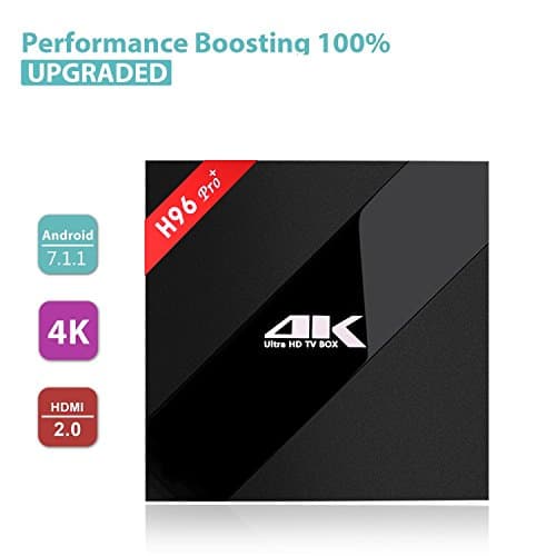 H96 Pro Android TV BOX [ Android 7.1 ] [ Bluetooth 4.1 ] [ 3G+16G ] [ 2.4G/5G Dual WIFI ] [ HDMI 2.0 ] 4K 3D Streaming Media Player US Version