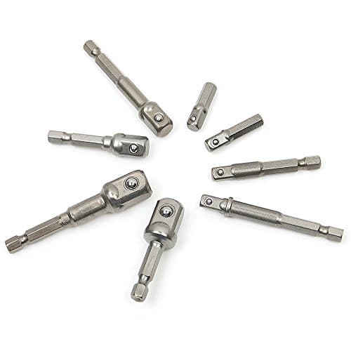 Sokam 8Pcs Socket Adapter Impact Hex Shank Drill Bits Bar Set 1/4" 3/8" 1/2" Bits New