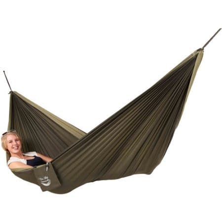 Blue Sky Hammocks Couple's Double Hammock with Bonus Tree Straps, Green