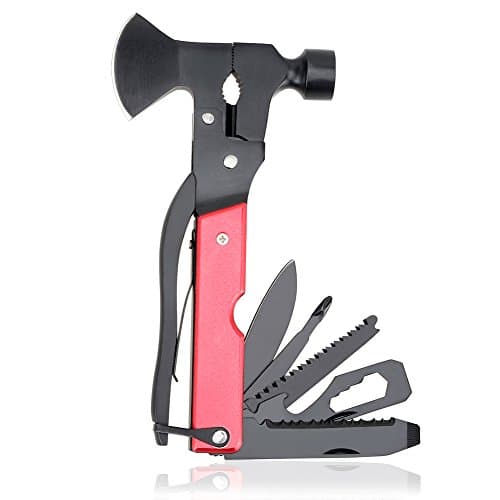 NIANPU Camping Hatchet Multi Function Hand Axe 13 in 1 Portable Pocket Multitool Set for Outdoor Survival, Hiking Camping, Hunting