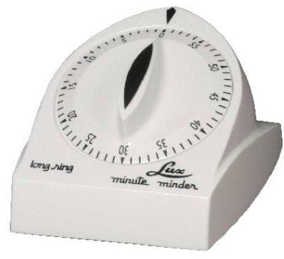 Lux Products #CP1929-14 White Long Ring Timer