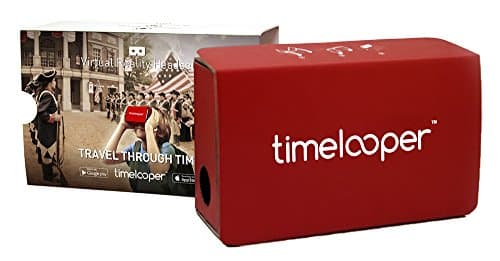 TimeLooper Starter Package with over 50+ Historical and Educational VR 360 Videos and Google-Style Virtual Reality Cardboard Headset for Apple &amp; Android