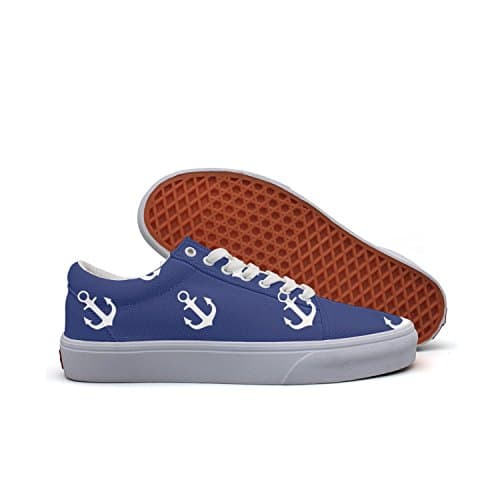 Men Anchor Seamless Pattern Utility Canvas Shoes