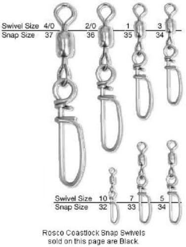 Black Lock Snap Swivels Sz 5