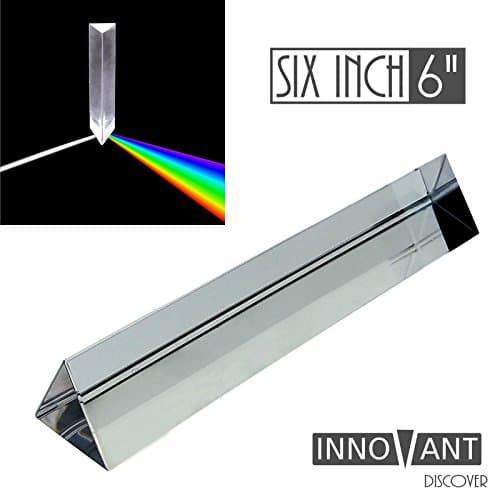 INNOVANT 6 inch Triangular Acrylic Prism - Perfect For Science Experiments Teaching the Physics Of Light. Best Toy Ever! Kids Won't Think Of It As Learning, But Having Fun! Full Spectrum Rainbow