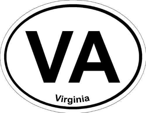 Oval (Virginia); State Bumper Sticker