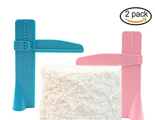 Cake Scraper Smoother, Adjustable 2 Pack Fondant Cake Edge Mousse DIY Cake Cream Mold Baking Decorating Polisher Tooles With Silicone Spatula