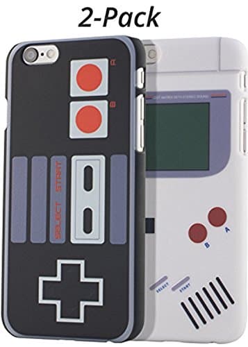 Nintendo iPhone 6 Plus Case 2-Pack by Rocketcases - Nintendo and Game Boy cases included - iPhone 6 Plus &amp; 6S Plus Compatible - Slim Fit - Lightweight - Hard Shell - Retro Gamer Case