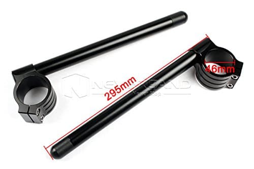 Maxry(TM) Black 2pcs Universal Adjustable Motorcycle CNC Clip Ons handlebars clip on Fork Handle Bars 46mm C20