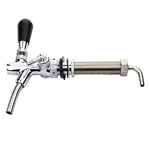 Draft Beer Faucet Adjustable Draft Beer Faucet Chrome Plating with 5 Inch Shank Homebrew Making Tap