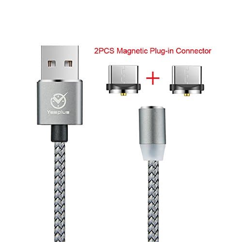 Yeeplus Type - C Strong Magnetic Adapter USB 3.3 FT High Speed Charging Cable Compatible With all Type - C Devices (Type - C Cable 1PCS With 2PCS IC Tips)