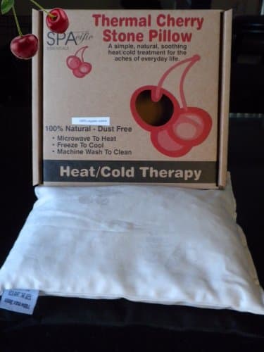 Thermal CHERRY pit STONE square PILLOW hot cold therapy by Spacific