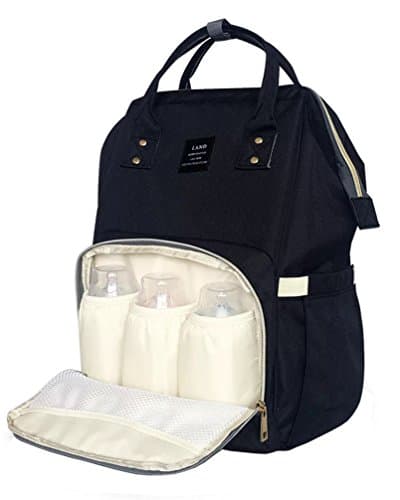 SYLYLJ Baby Diaper Bag Backpack Multi-Function Large Travel Nappy Bags,Large Capacity,Waterproof Fabric,Stylish and Durble,Black