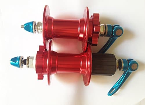 Generic MTB 32 Holes 4 Bearings Hubs With Quick Release 8/9/10 Speed F&amp;R set Red
