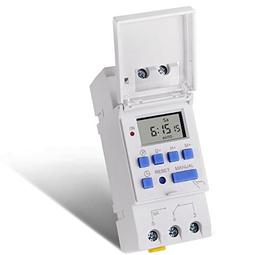 SINOTIMER Electronic 7 Days Programmable Digital TIME SWITCH Weekly Relay Timer Control AC 110V 16A Din Rail Mount