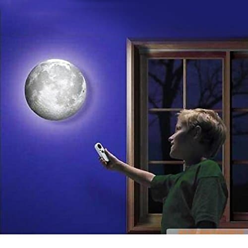 Dealetech Creative 3D LED Luna Moon Night light Wall Touch Lamp Gift with Remote Control