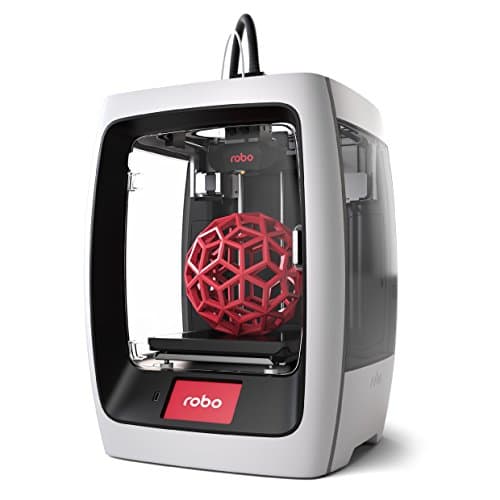 Robo R2 Smart Assembled 3D Printer with WiFi, 8”x8”x10” (197x197x254 mm) Build Volume for Educators and Innovators