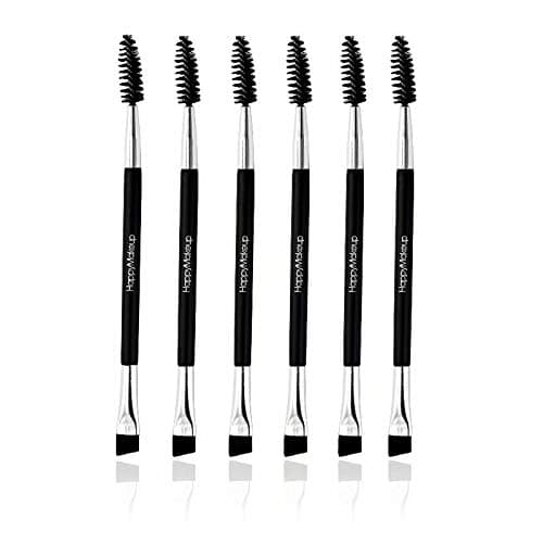 LINSUNG 1PCS Makeup Bamboo Handle Double Eyebrow Brush + Eyebrow Comb