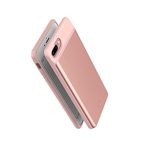 Kiker Mobile - iPhone Battery Charging Case 2500/3700 mAh for iPhone 6/7/8/ and 6/7/8 Plus, Portable Wireless Charging Case Extended Battery Pack Rose Gold, iPhone 6p/7p/8p (5.5")