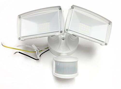 Dott Arts LED Security Light (Double Head), Dusk to Dawn 22W (120W Equivalent) 1600lm 6000K Daylight Outdoor Motion-activated LED Light Floodlight, Waterproof IP65 &amp; ETL, Adjustable Head, 120v