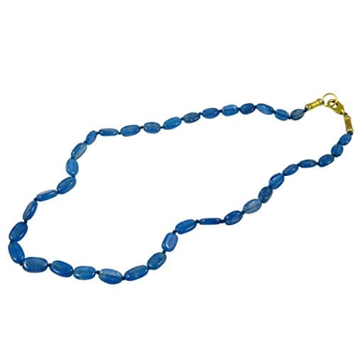 Natural Gemstone Oval Beaded Necklace