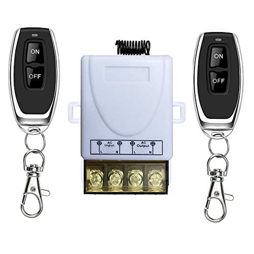 Remote Switch,110V/120V/240V /40A Relay Wireless RF Switch for Lights,Household Appliances, Garage Door,Pump and Electrical Equipment with 328ft Long Range (White)