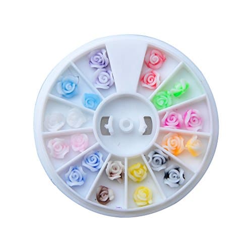 SONGE Cool Funky 12pc Neon Matte Multicolored Multi-shaped Nail Polish Art Accessory Glitter Pot Set (Green)