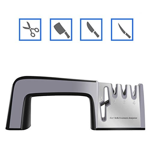 Knife Sharpener Sunsbell 4-in-1 Knife Scissors Sharpener Multifunctional Ceramic Grindstone Sharpening Tools