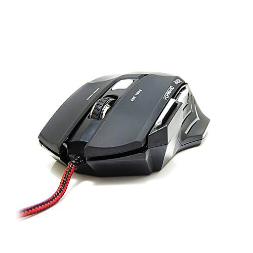 9D Wired USB Gaming Mouse Changeable 2000 DPI for Dota LOL - Black