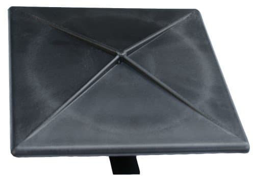 5" Square Light Pole Top Cap- Black Plastic by Deltech Manufacturing