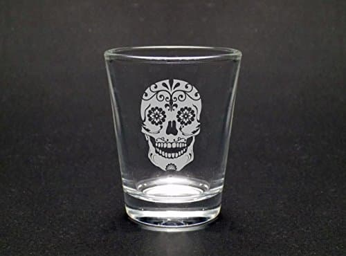Sugar Skull Shot Glass (Clear)