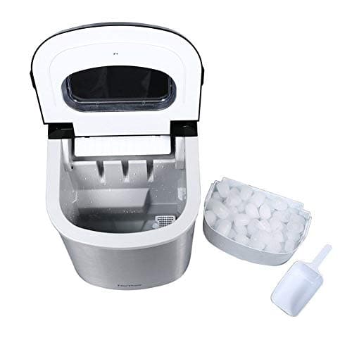APENCHREN Cube Ice Maker/Ice Machine Maker, Portable Ice Maker, Produce 12kg of Ice Every Day - for Home, Parties, Bars and Restaurants,Silver