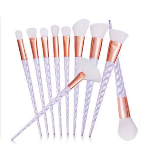 Generic Blusher Makeup Brush 10 Pcs Eyeshadow Brushes Concealer Foundation Beauty