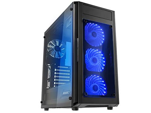 Microtel Computer AM8105 Gaming PC with Liquid Cooling Intel i7 8700k 3.7Ghz, 16GB DDR4, 3TB 7200RPM, Blu Ray, 800W PS, WiFi (Nvidia Geforce GTX 1050 TI 4GB)