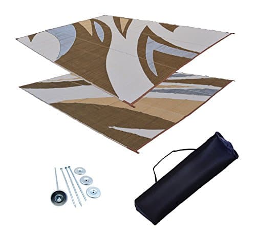 RV Patio Mat: 9 x 12 Chocolate Waves Pattern Kit