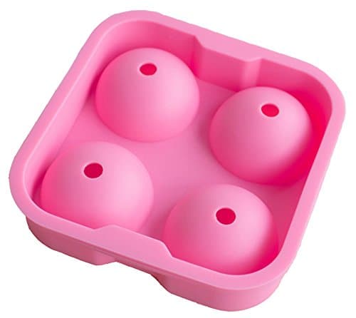 Elome Silicone Ice Ball Maker Mold, Flexible Sphere Ice Cube Tray for Whiskey Cocktail Drink - Molds 4 X 1.77" Round Ice Ball Spheres