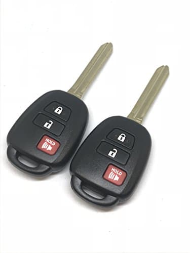 PAIR of REMOTE STORE Bundle New 3 Button Replacement For RAV-4 Keyless Entry Remote Head Key GQ4-52T &amp; New Duracell Battery